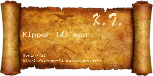 Kipper Tímea névjegykártya